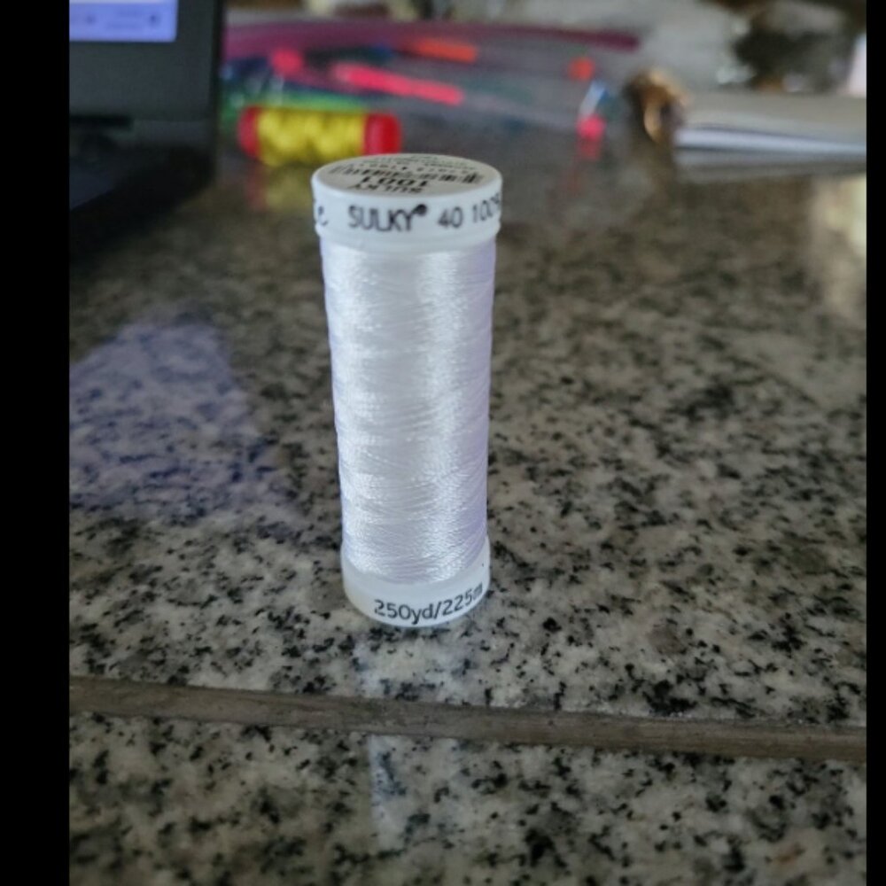 Sulky rayon thread 40 wt 250 yd Bright White